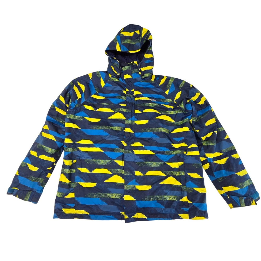 Columbia Thermal Coil Interchange Jacket XL Abstract Snowboard Ski Winter Puffer